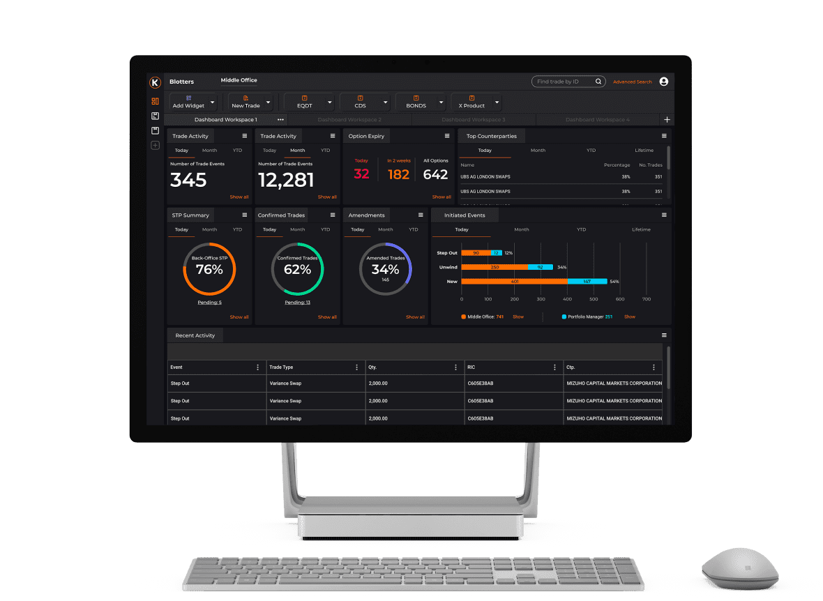 Kinetix Trade Management Screenshot